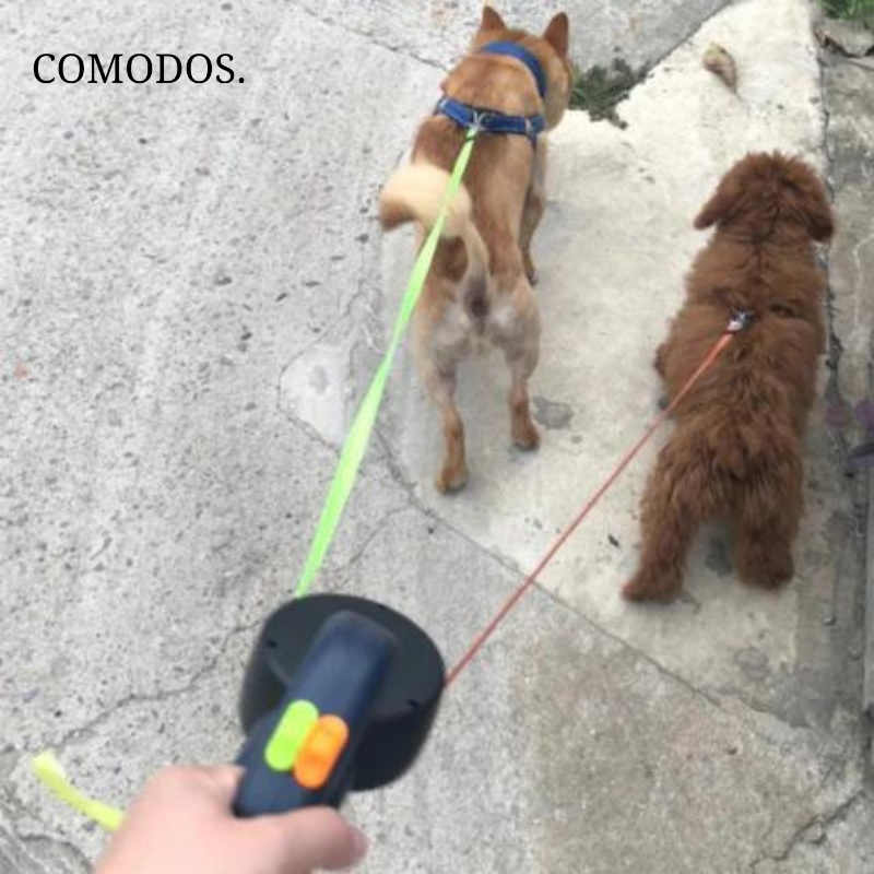 Charly | Double Retractable Dog Leash with LED Light
