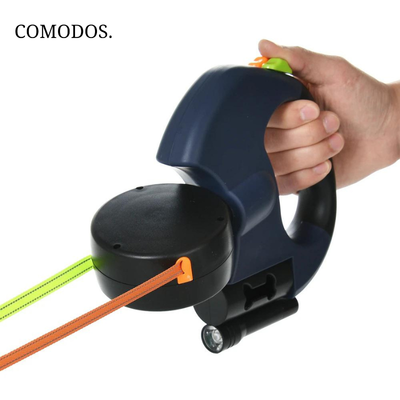 Charly | Double Retractable Dog Leash with LED Light