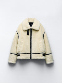 Sisica | Cozy Shearling Lined Aviator Jacket