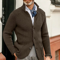 Sisica | Men's Refined Textured Knit Cardigan