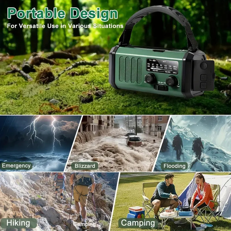 Charly | Emergency Radio with Solar, Hand Crank & Power Bank