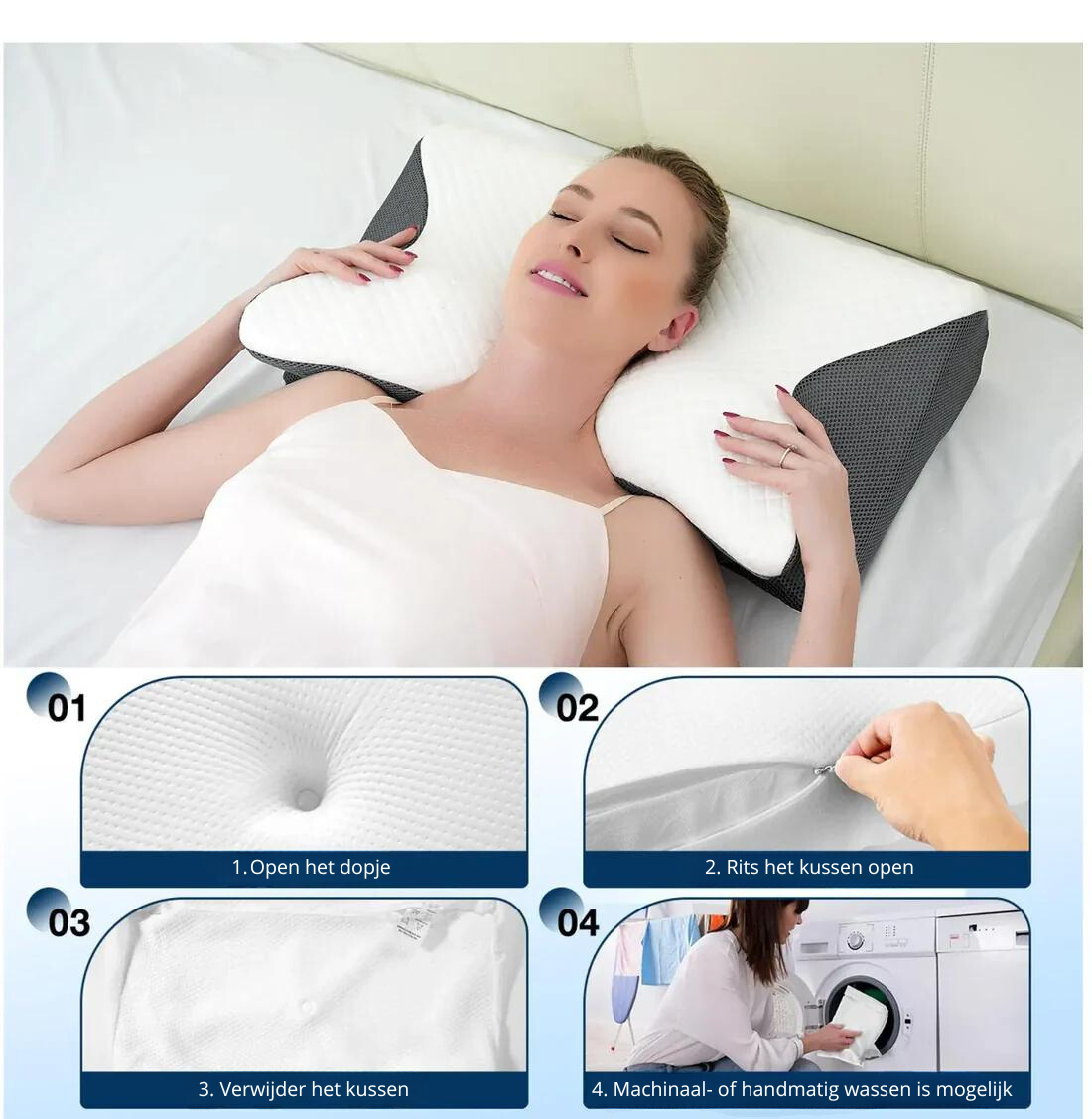 Charly | Ergonomic Contour Sleeping Pillow for Neck Pain Relief