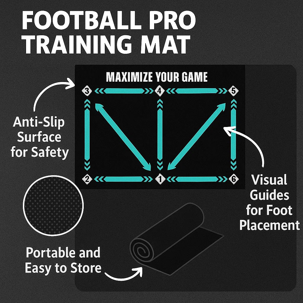 Charly | Football Pro Training Mat | Non-Slip, 2x2m Space for Skill Improvement and Home Training