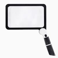 Sisica | Full-Page Handheld Magnifying Glass – 5X Magnification, LED Lighted Magnifier with 3 Modes, Ideal for Reading Books and Seniors