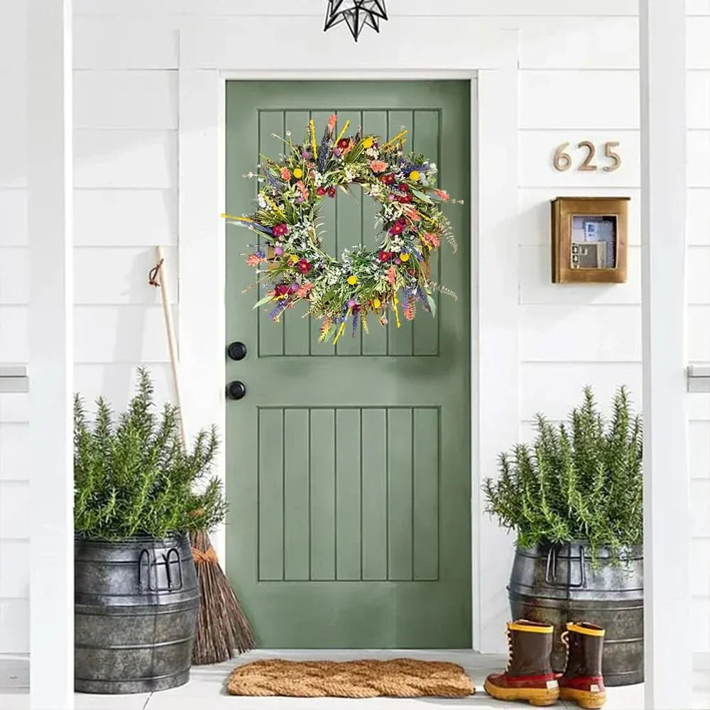 Charly | Handmade Flower Wreath for Door for Indoor and Outdoor