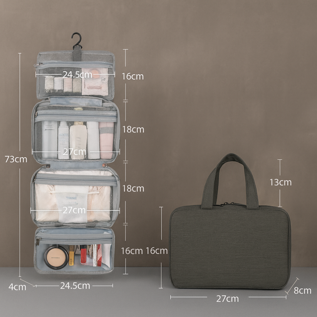 Charly | Hanging Toiletry Bag Organizer with Multiple Compartments