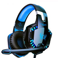 Sisica Over-Ear PC Headphones with Mic & LED Lights