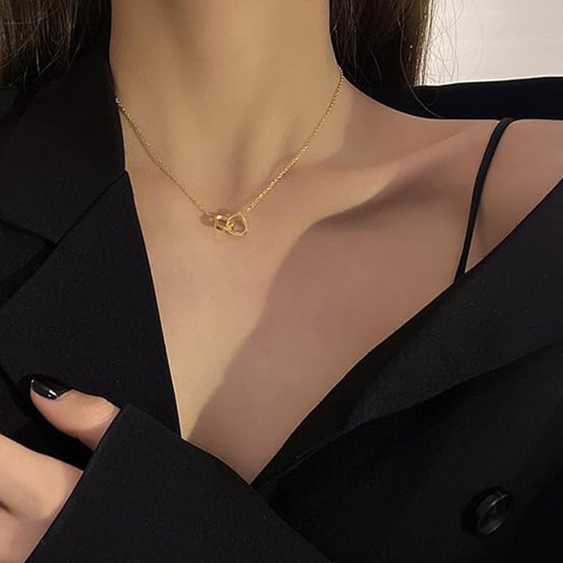Charly | Heart Necklace with Rotating Rose Gift Box