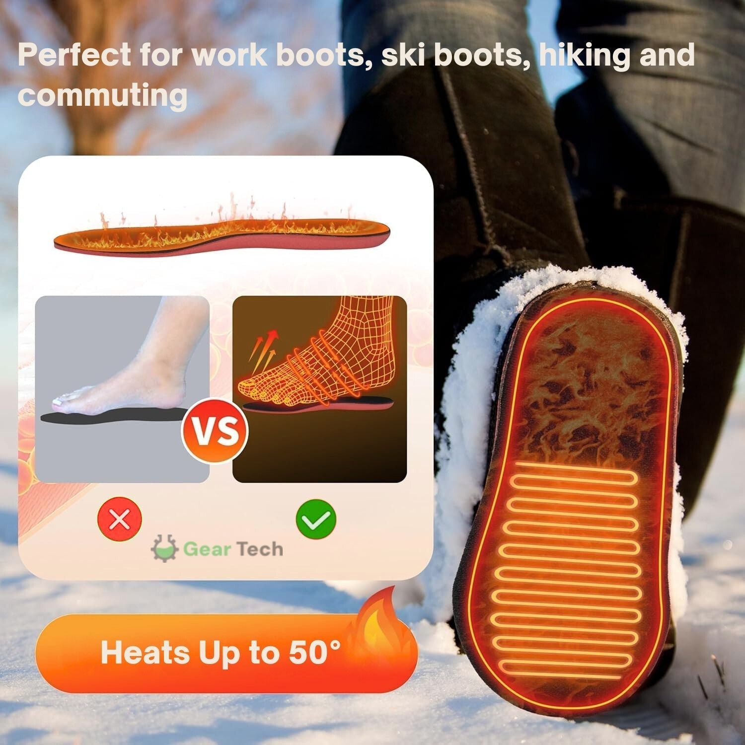 Charly | heated insoles UK – Best thermal shoe inserts for boots, work shoes, and daily winter comfort