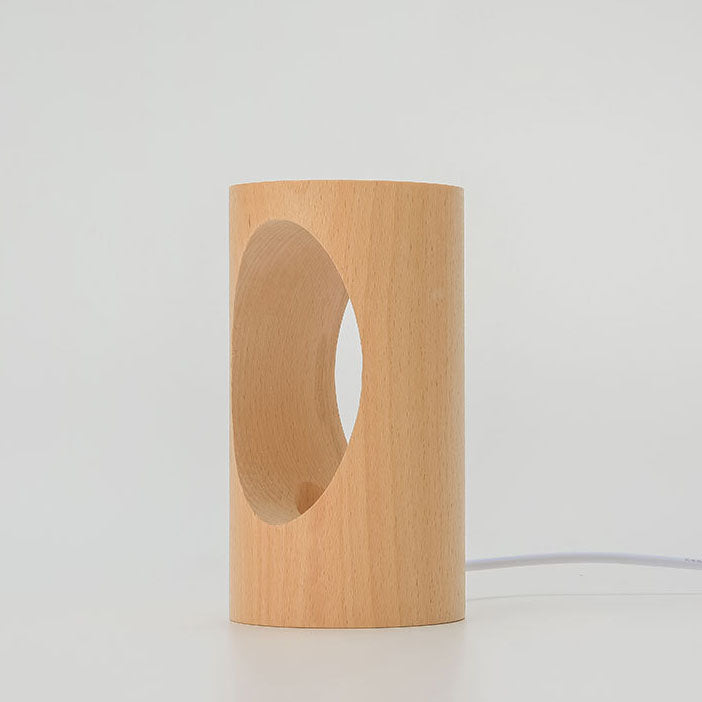 Charly | Japanese Solid Wood Rectangular Column LED Night Lamp USB Table Lamp