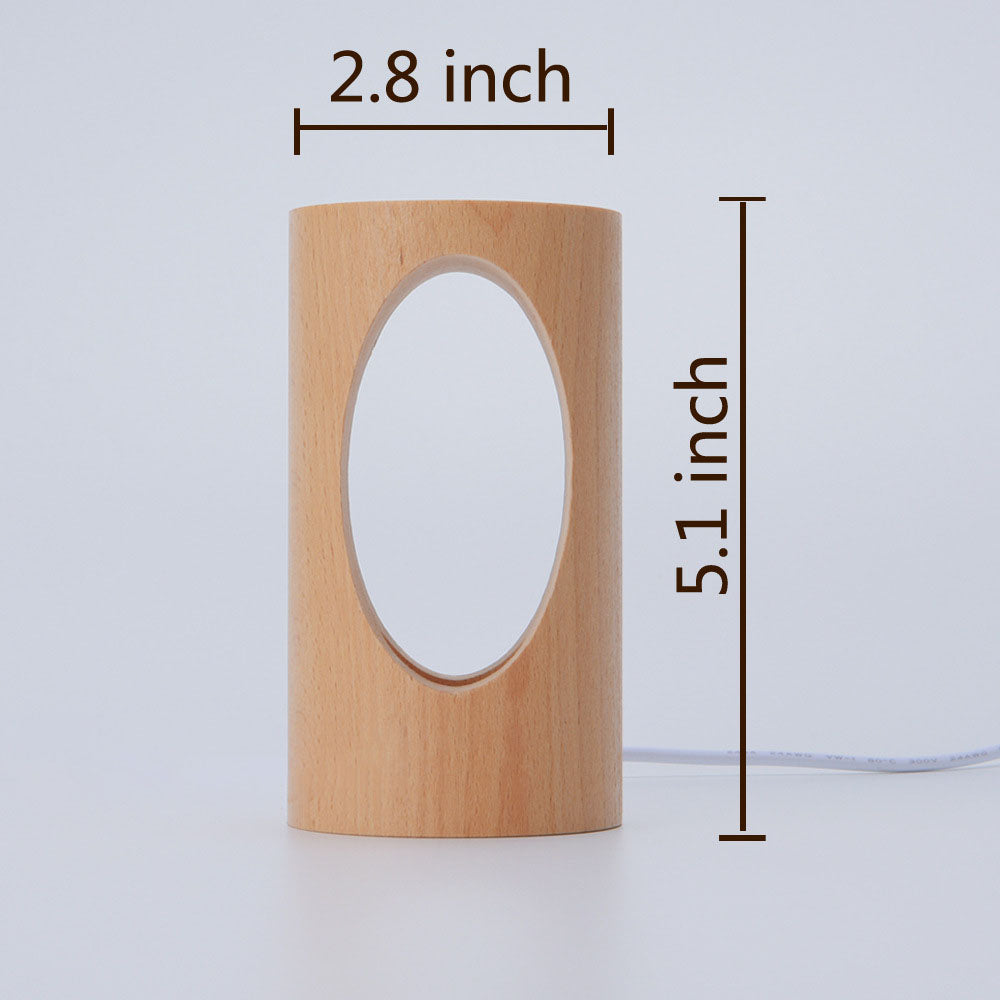 Charly | Japanese Solid Wood Rectangular Column LED Night Lamp USB Table Lamp