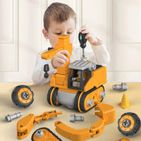 Sisica | Kids Construction Vehicle Building Toy Set with Screwdriver