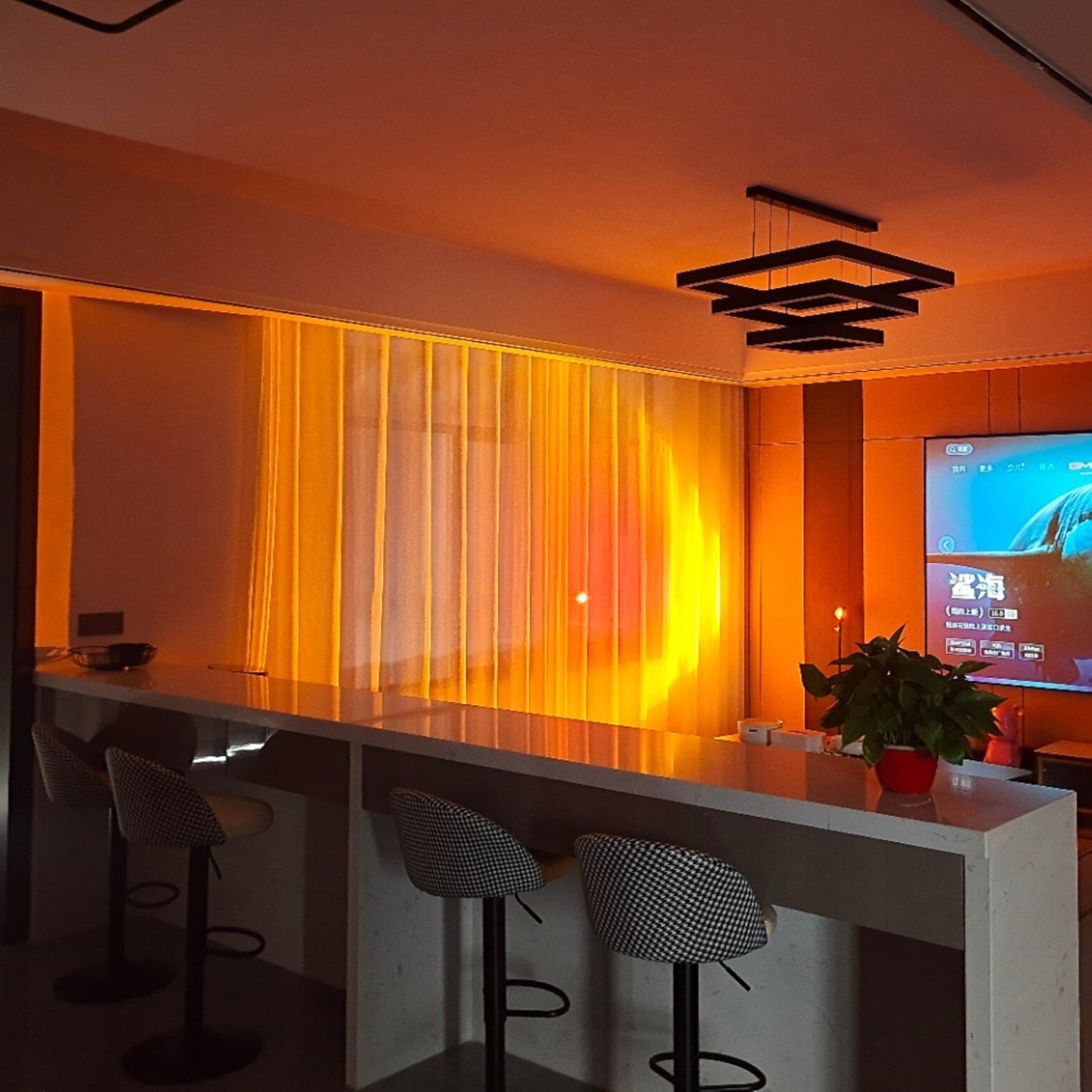 Charly | LED Color Projector Floor Lamp | Minimalist Halo Light Effect