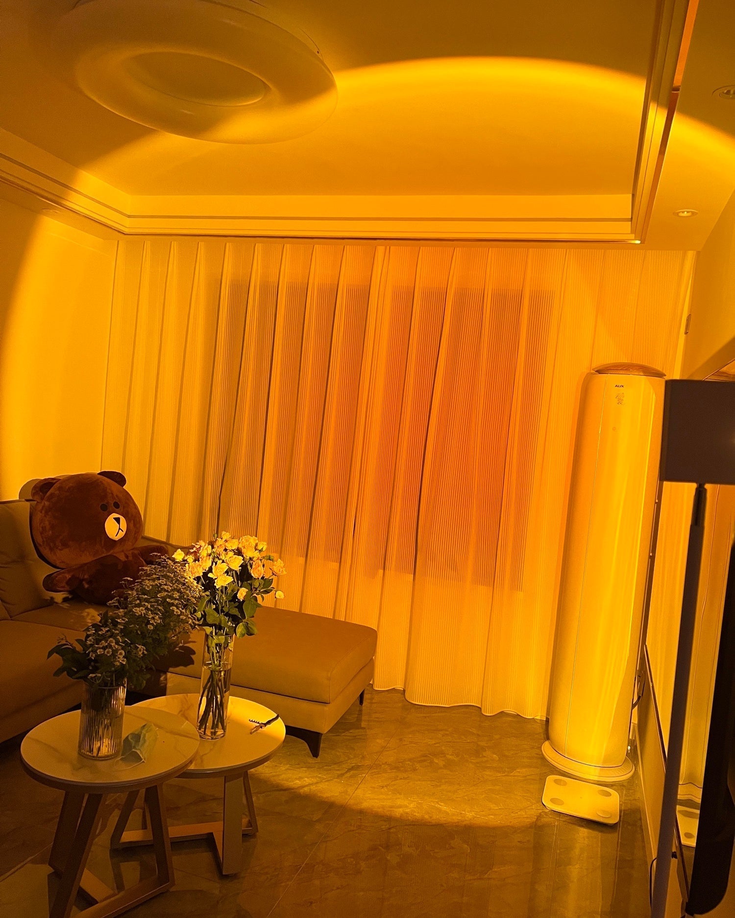 Charly | LED Color Projector Floor Lamp | Minimalist Halo Light Effect