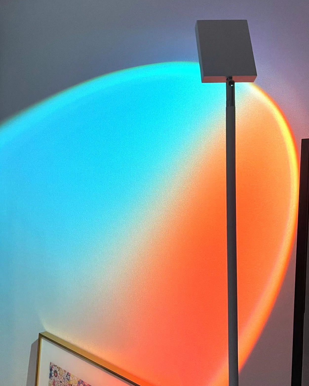 Charly | LED Color Projector Floor Lamp | Minimalist Halo Light Effect