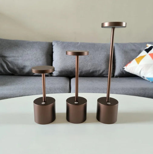 Charly | LumaLite Rechargeable LED Table Lamp | Wireless | Dimmable | Modern Design for Restaurants and Home