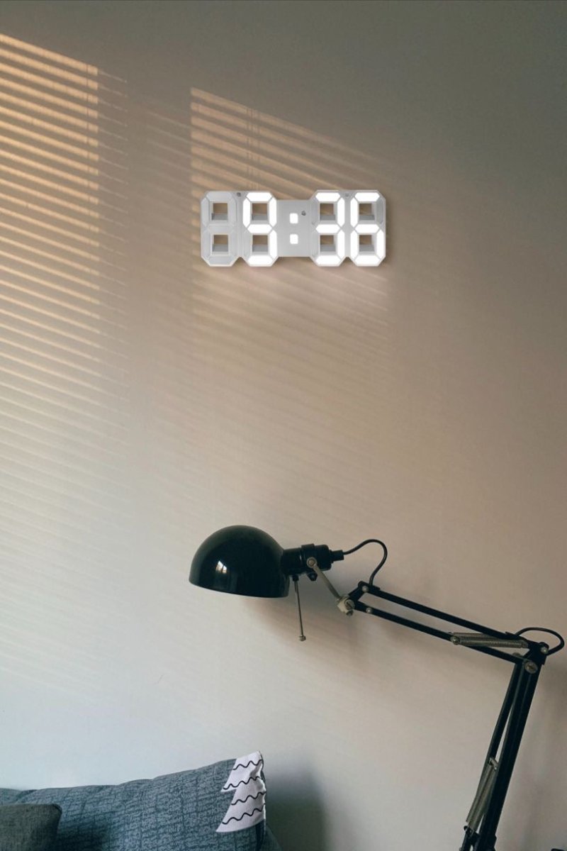 Charly | LumiSync 3D LED Wall Clock – Modern Digital Clock with Dimmable Lighting
