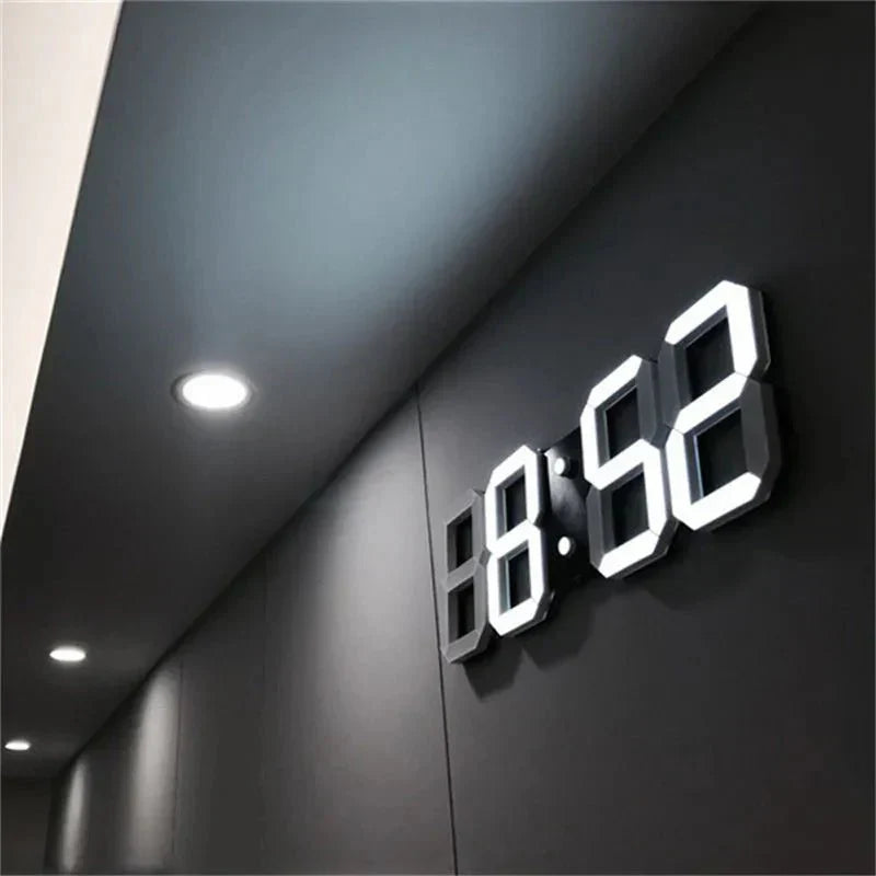 Charly | LumiSync 3D LED Wall Clock – Modern Digital Clock with Dimmable Lighting