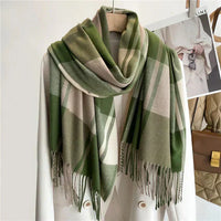 Sisica | Classic Plaid Cashmere Wool Scarf