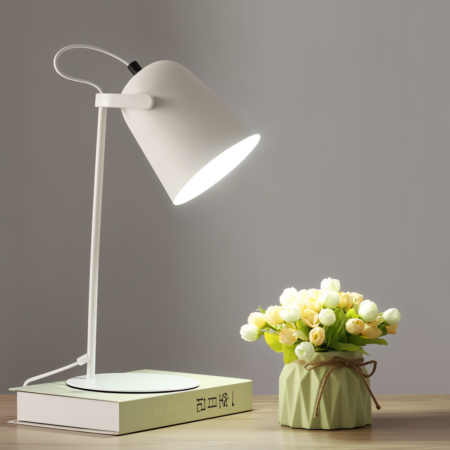 Charly | Macaron Table Lamp - Nordic Yellow Desk Lamp - Adjustable Lamp