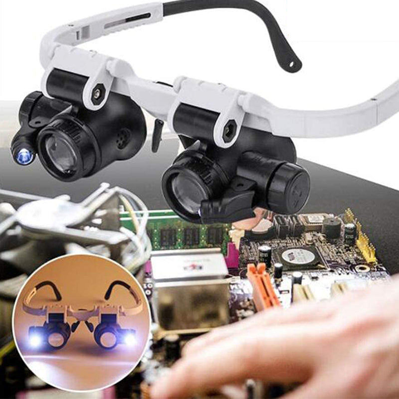 Charly | Magnifying glasses with LED lamps for double eyes