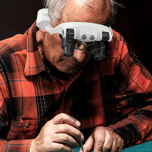 Charly | Magnifying Glasses with LED Lamps for Dual Eyes
