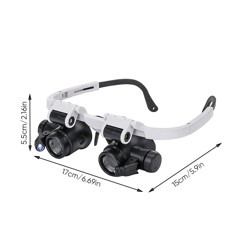 Charly | Magnifying Glasses with LED Lamps for Dual Eyes