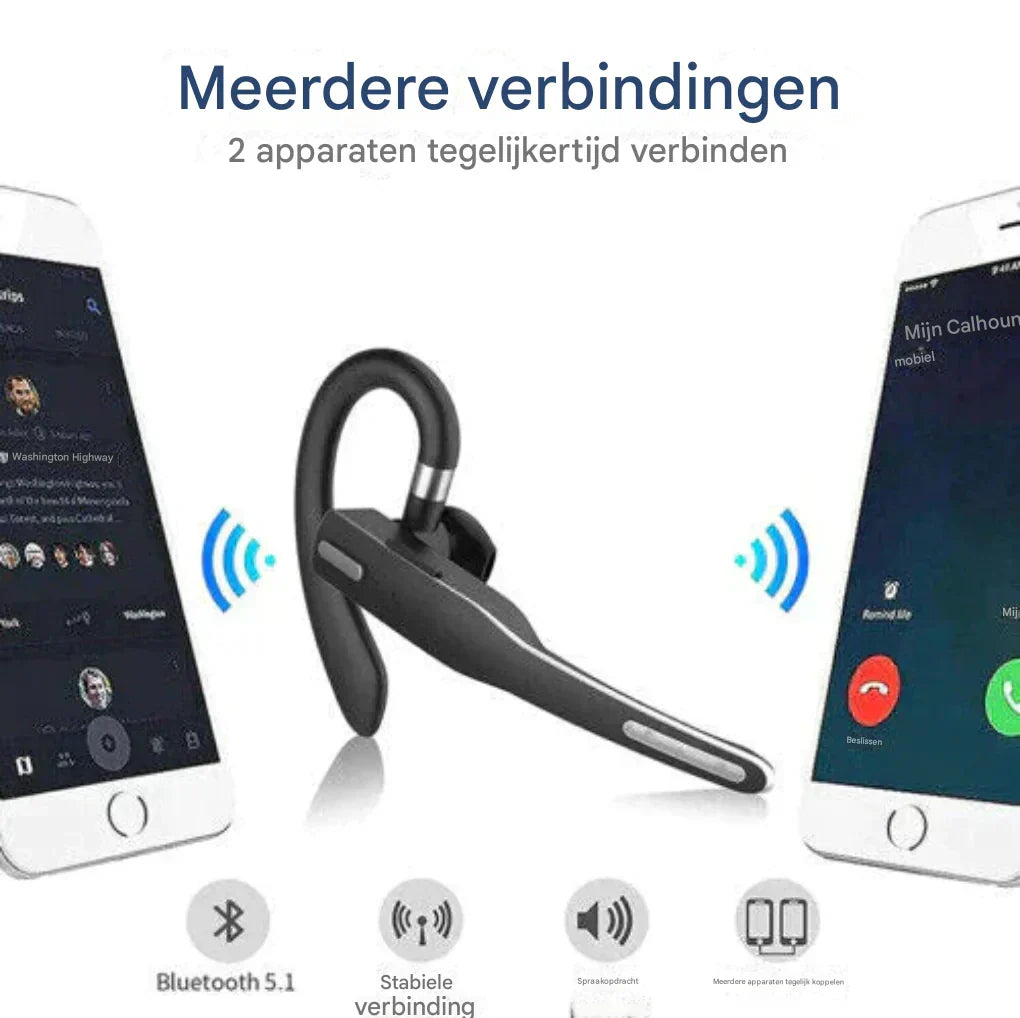 Charly | Men's Bluetooth 5.1 Ear Hook Headset with Dual Mic