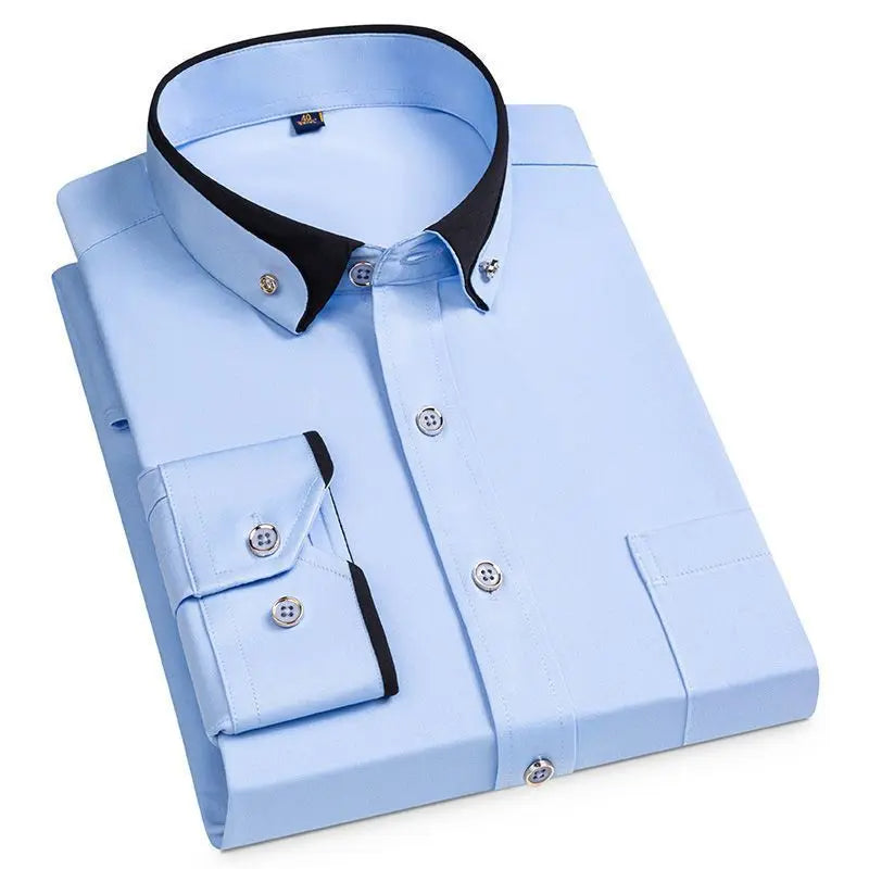 Charly | Men's Business Shirt with Contrast Collar & Cuffs