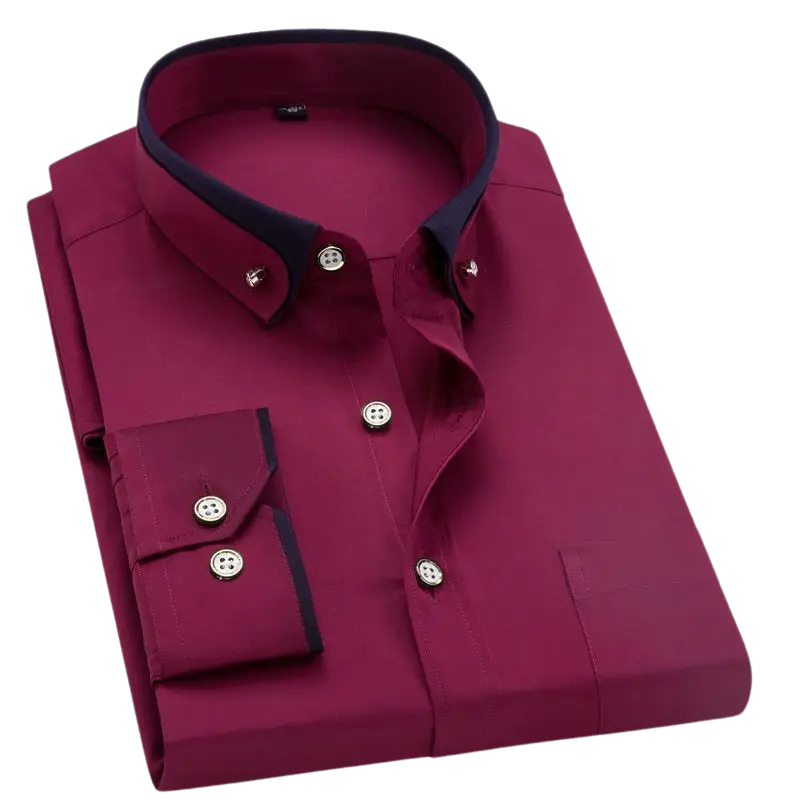 Charly | Men's Business Shirt with Contrast Collar & Cuffs