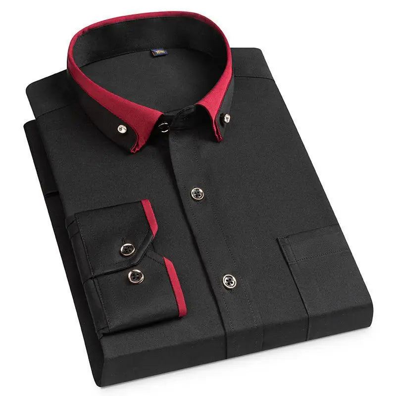 Charly | Men's Business Shirt with Contrast Collar & Cuffs