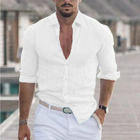Breathable Linen Button-Up Shirt