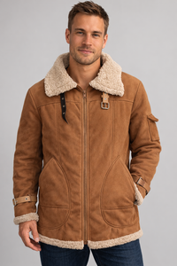 Sisica | Men's Shearling Lined Aviator Jacket