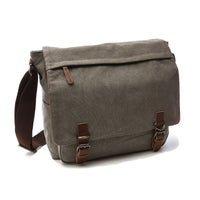 Sisica | Men's Canvas Messenger Bag with Buckle Straps