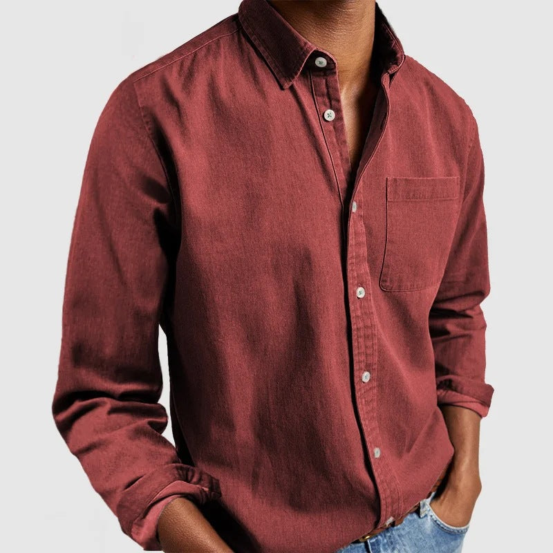 Charly | Men's Casual Button-Up Shirt with Chest Pocket