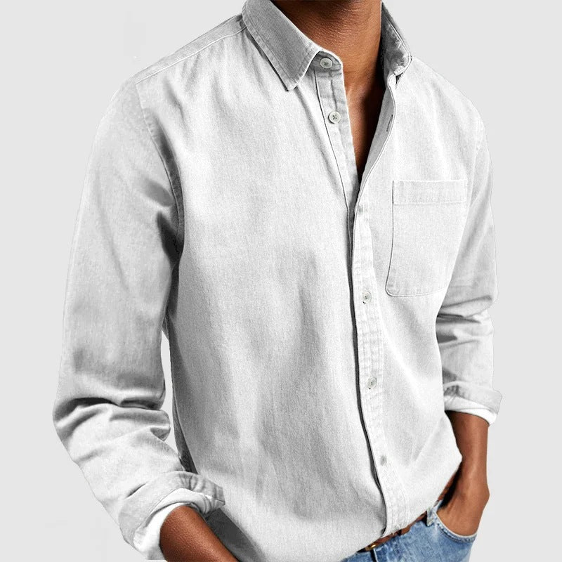 Charly | Men's Casual Button-Up Shirt with Chest Pocket