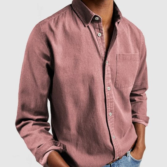 Charly | Men's Casual Button-Up Shirt with Chest Pocket