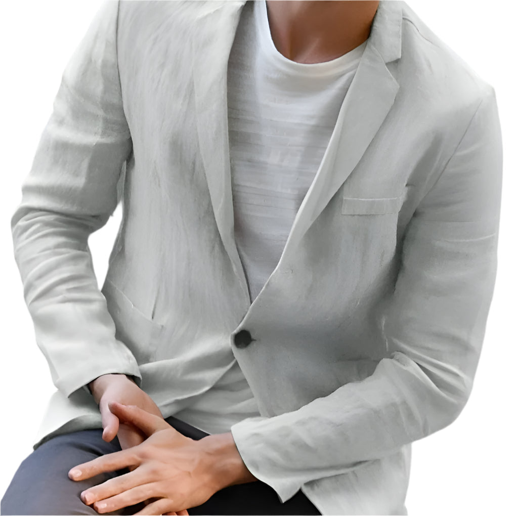 Charly | Men's Casual Linen Blazer Single-Breasted