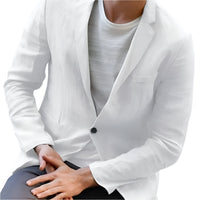 Sisica | Men's Lightweight Linen Sport Coat, Single-Button