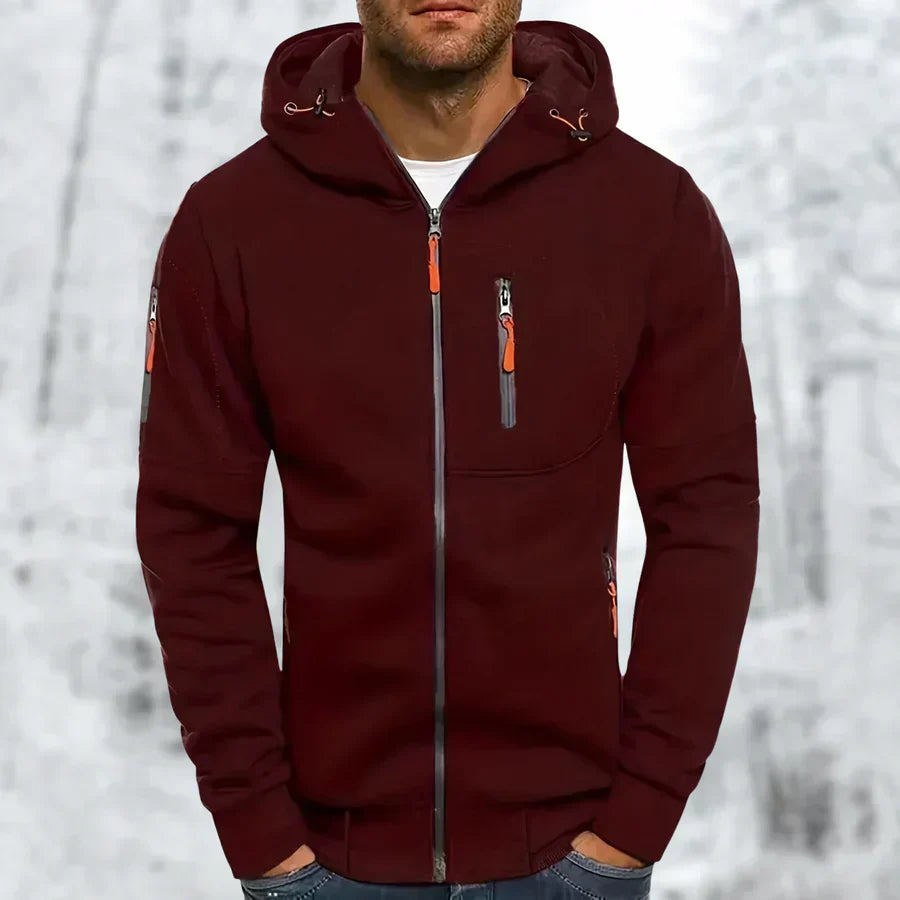 Charly | Men's Full Zip Hoodie with Pocket Detail