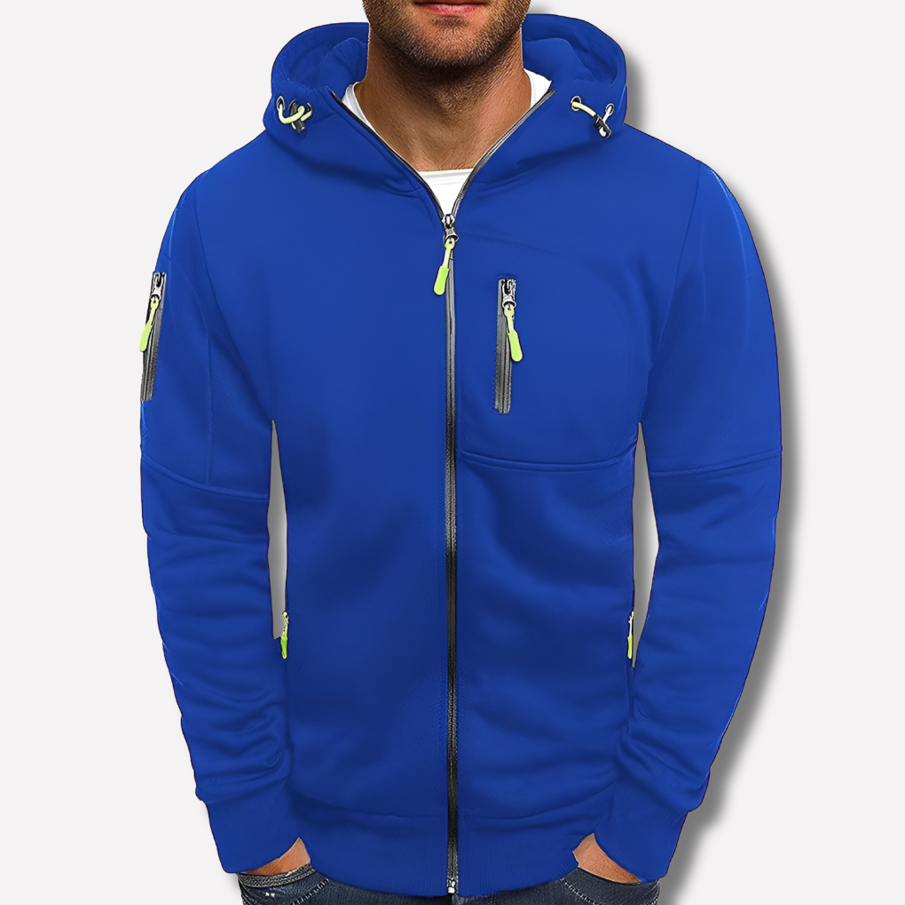 Charly | Men's Full Zip Hoodie with Pocket Detail