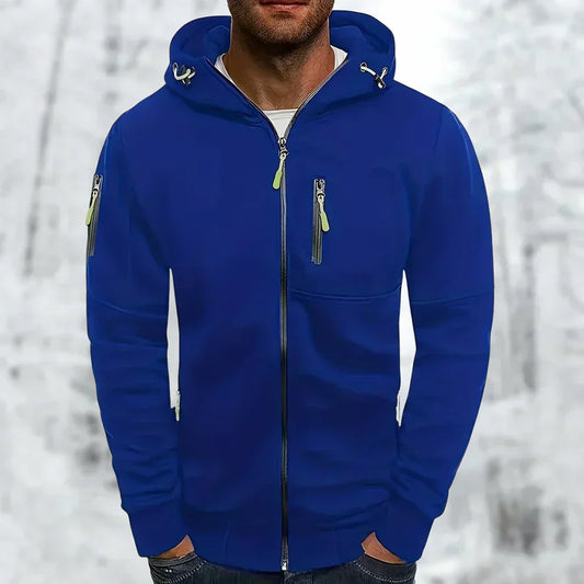 Charly | Men's Full Zip Hoodie with Pocket Detail