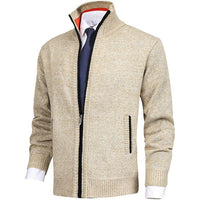 Comfortable Full-Zip Knit Cardigan