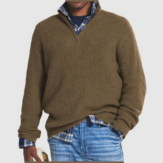 Charly | Men's Half-Zip Ribbed Knit Sweater