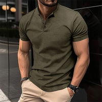 Sisica | Men's Refined Mandarin Collar Henley Shirt