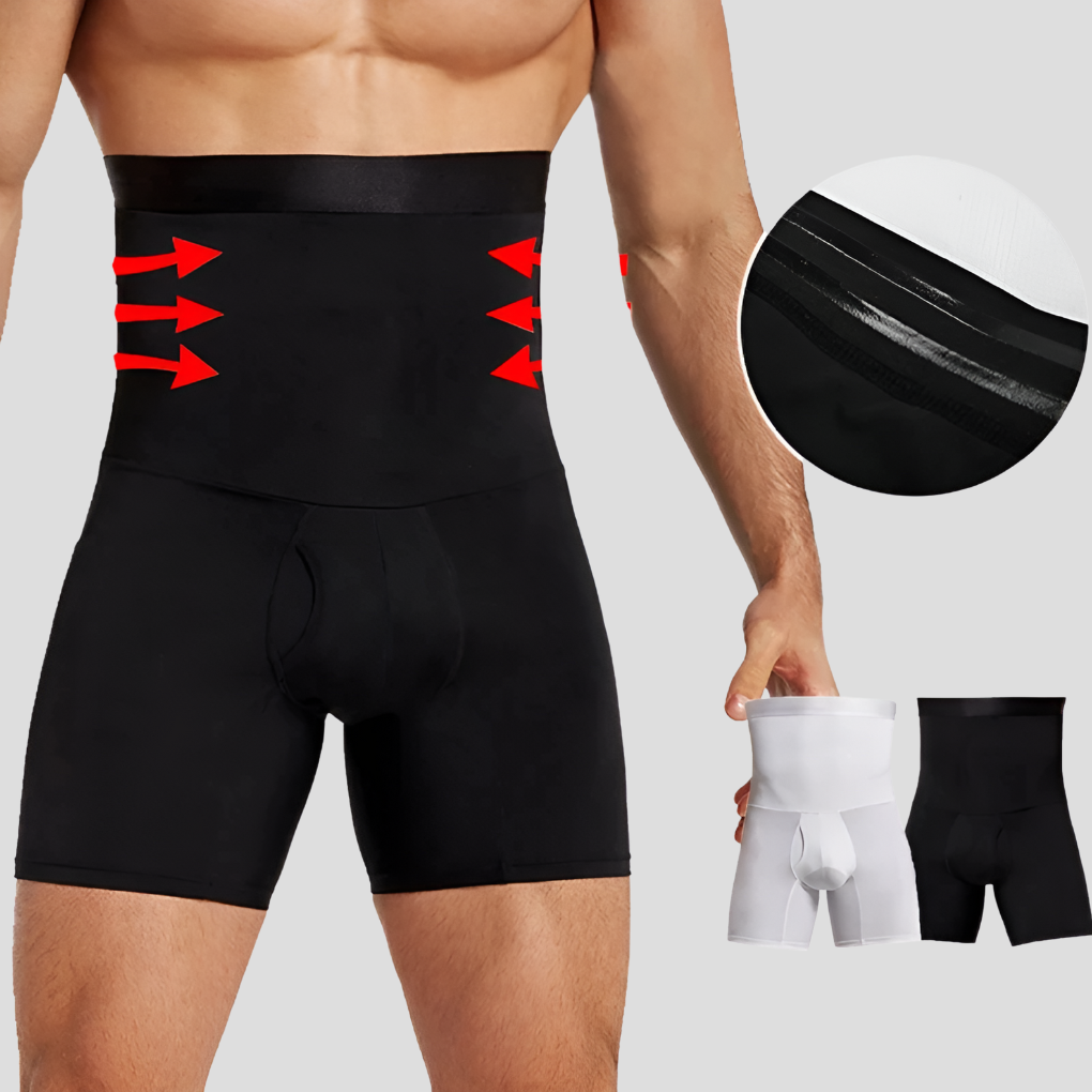 Charly | Men's High-Waisted Compression Shorts with Tummy Control