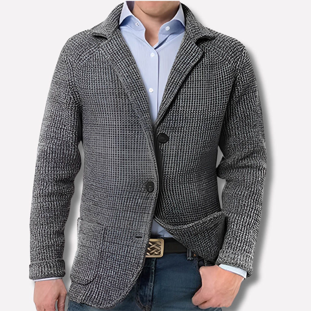 Charly | Men's Knit Blazer Button-Front Cardigan