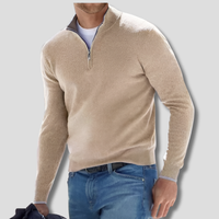 Sisica | Comfortable Zipper Collar Knit Pullover
