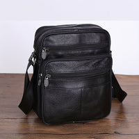 Sisica | Men’s Leather Shoulder Bag | Genuine Cowhide Crossbody | Adjustable Strap