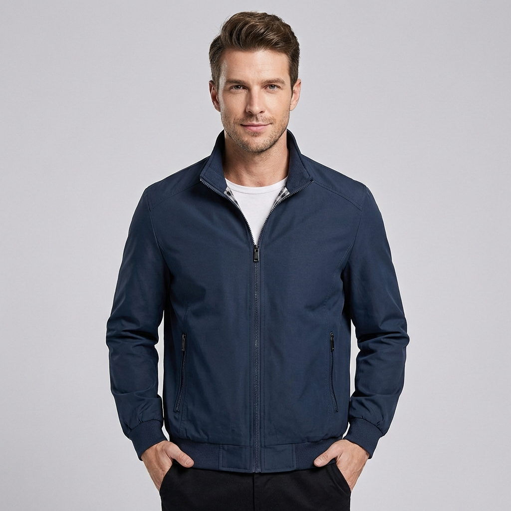 Charly | Men's Lightweight Windbreaker Jacket with Stand Collar
